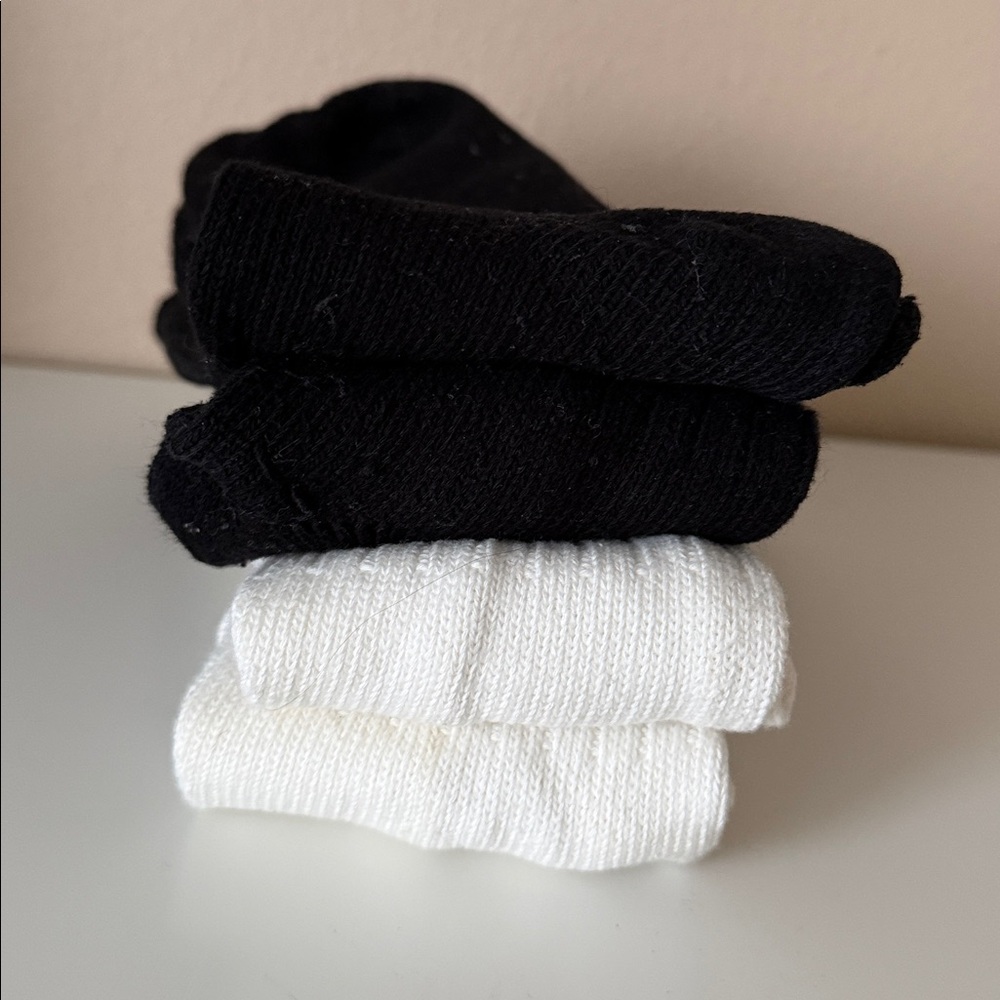 Urban Outfitters Black & White Ribbed Crew Sock Set
